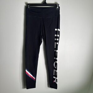 Tommy Hilfiger Black Leggings with Bold Logo